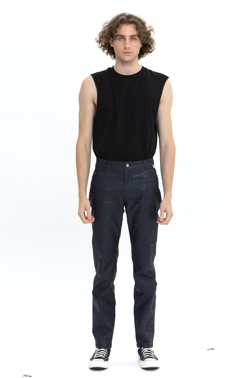 LEOPARD SLIM STRAIGHT PANTS 레오파드 슬림 스트레이트 팬츠