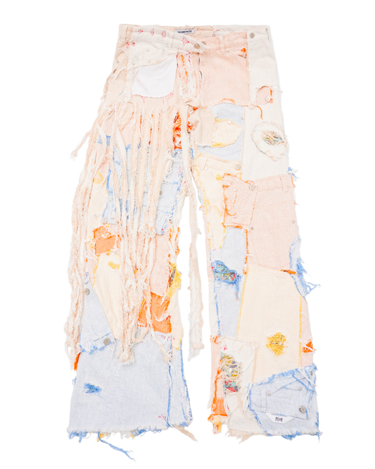 HEART-BEAT DESTROYED WIDE PANTS 심장박동 디스트로이드 와이드 팬츠