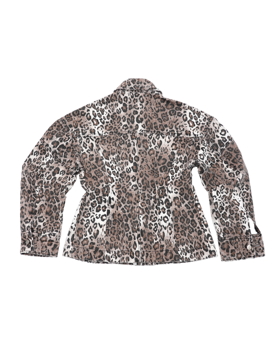 LEOPARD HOURGLASS DENIM JACKET 레오파드 아워글래스 자켓