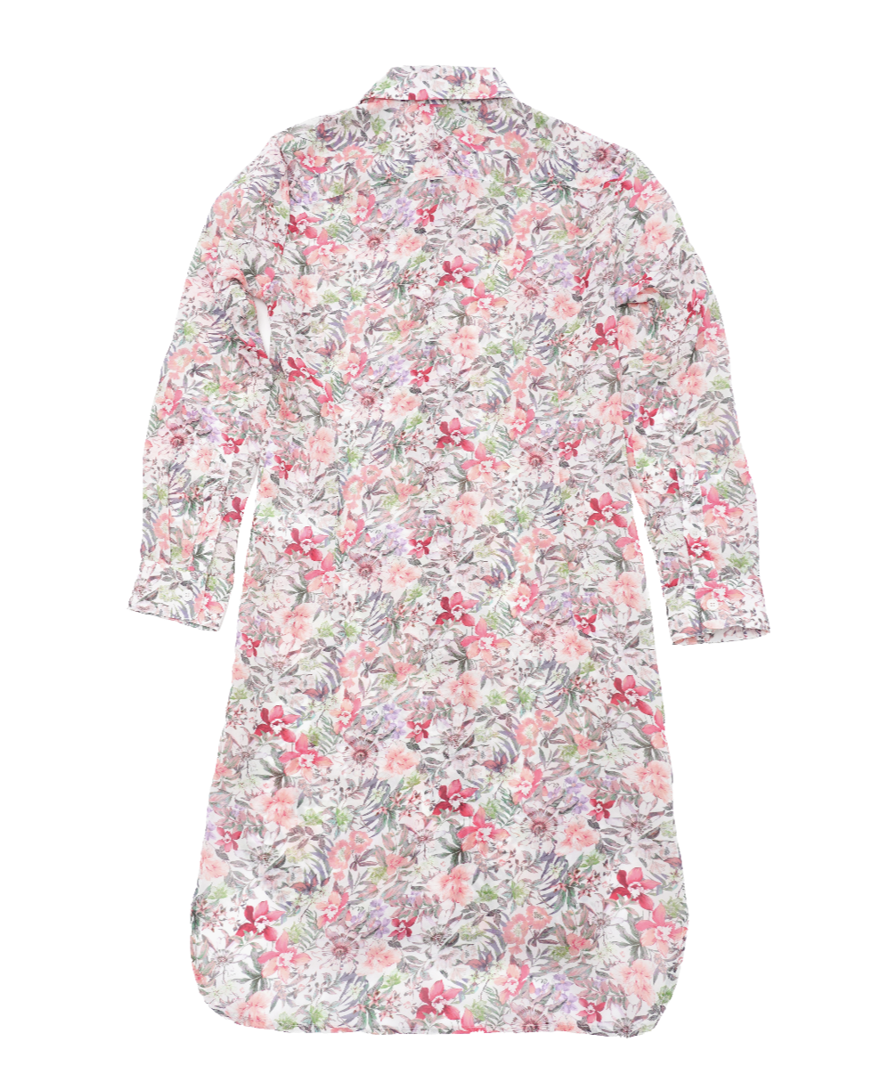 LONG FLOWER SHIRTS 롱 쉬폰 셔츠