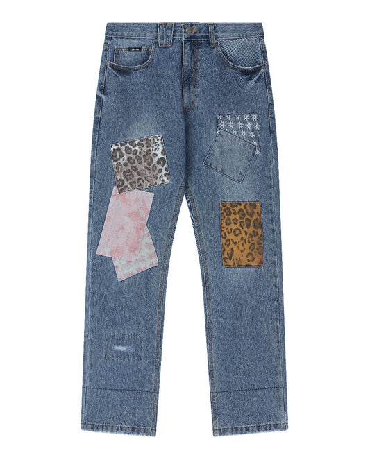 11 패치 데님 팬츠