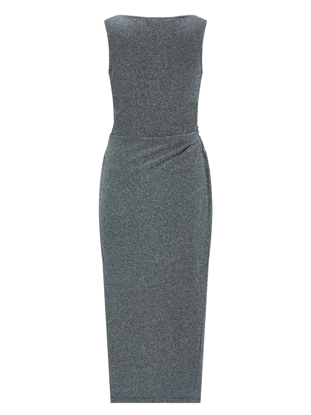 LONG PEARL DRAPE DRESS SILVER 롱 펄 드레이프 드레스 실버