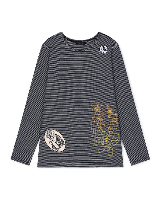 91730 EMBROIDERY LONG SLEEVE T-SHIRT 91730 자수 롱 슬리브 티셔츠