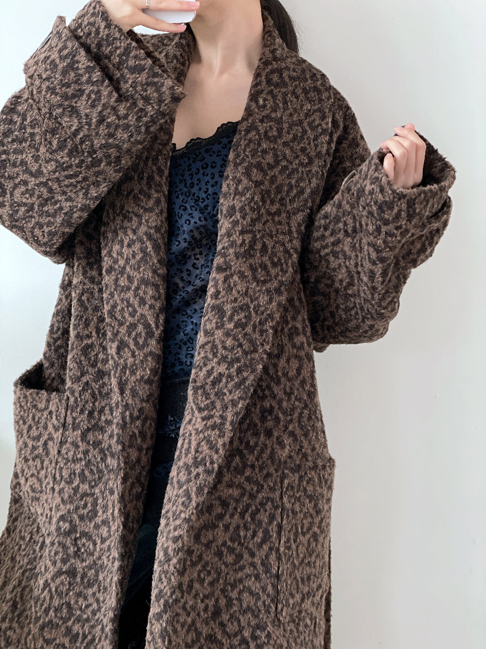 레오파드 로브 코트