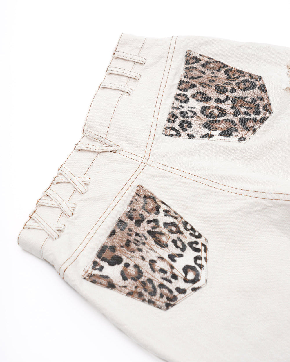 레오파드 부츠컷 팬츠