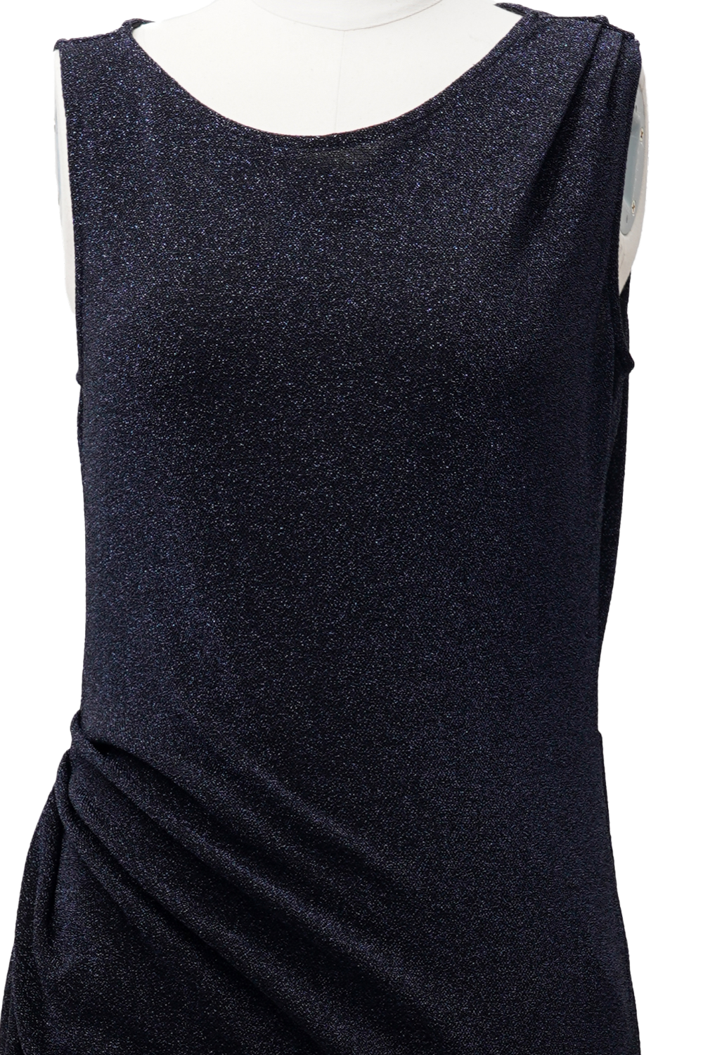LONG PEARL DRAPE DRESS NAVY 롱 펄 드레이프 드레스 네이비