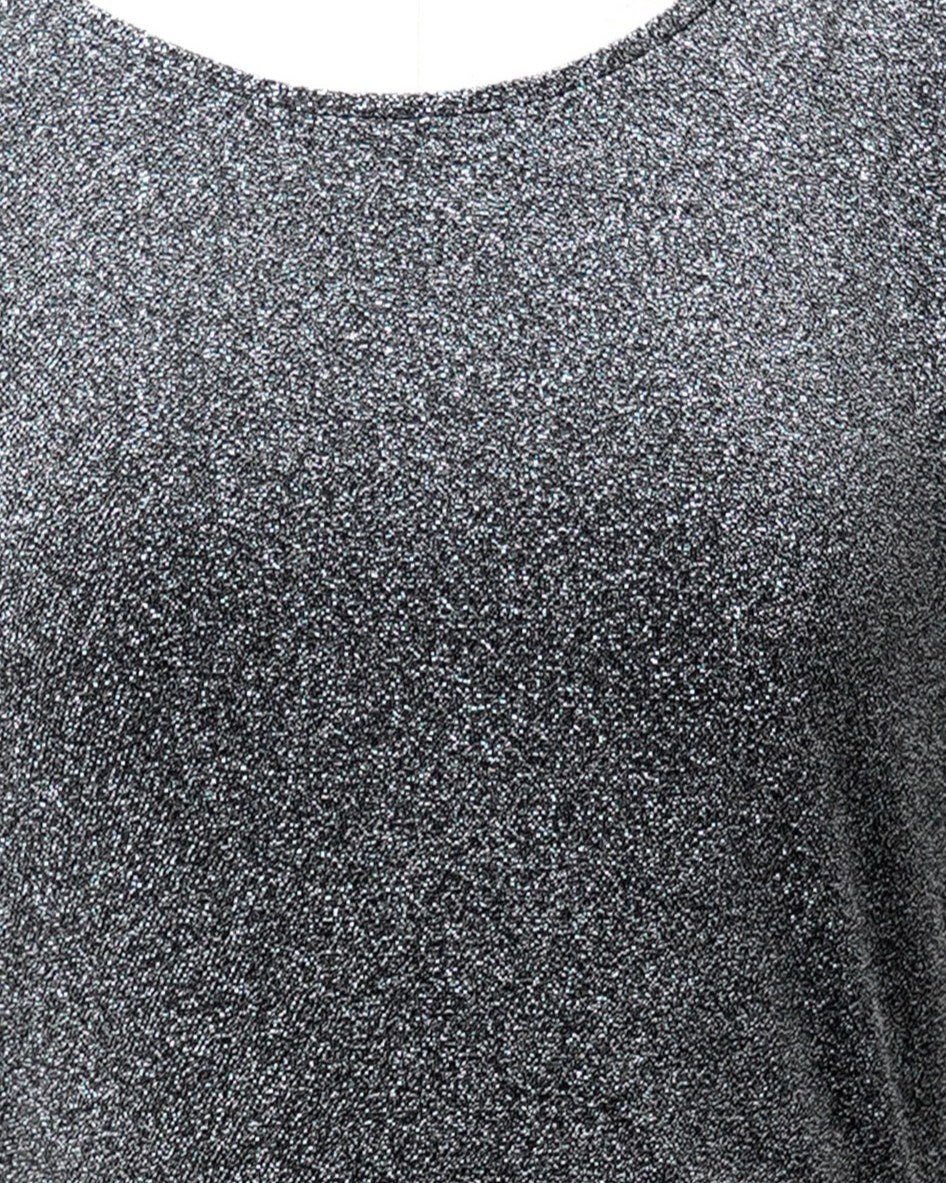PEARL DRAPE DRESS SILVER