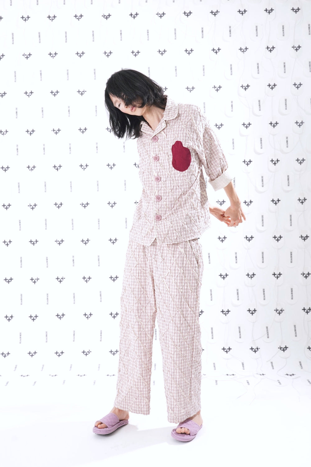 HEART SHAPED PAJAMA TOP 하트쉐잎드 파자마 탑