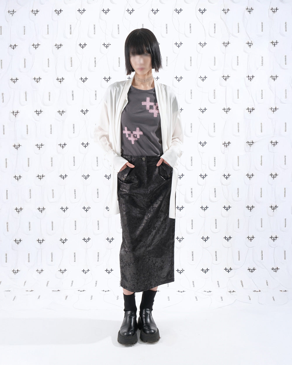 삼각 포켓 스커트