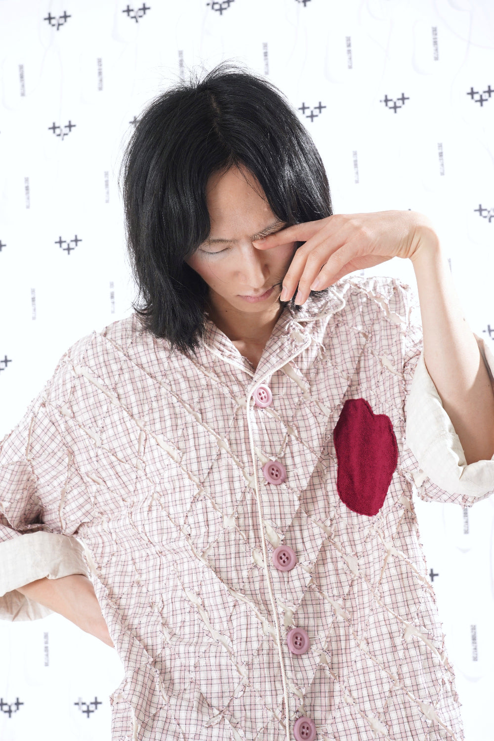 HEART SHAPED PAJAMA TOP 하트쉐잎드 파자마 탑