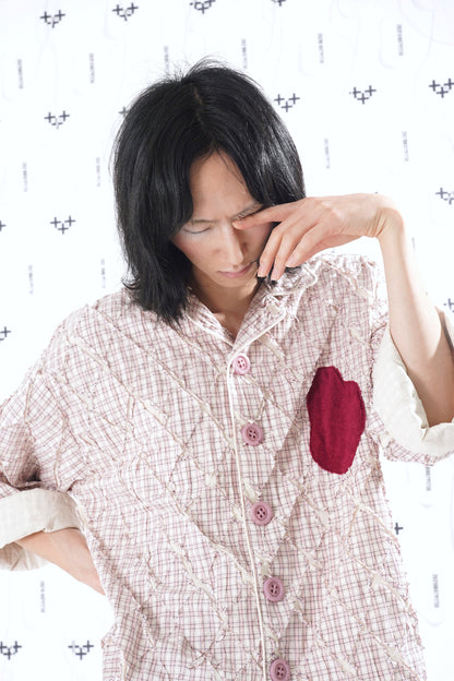 HEART SHAPED PAJAMA TOP 하트쉐잎드 파자마 탑