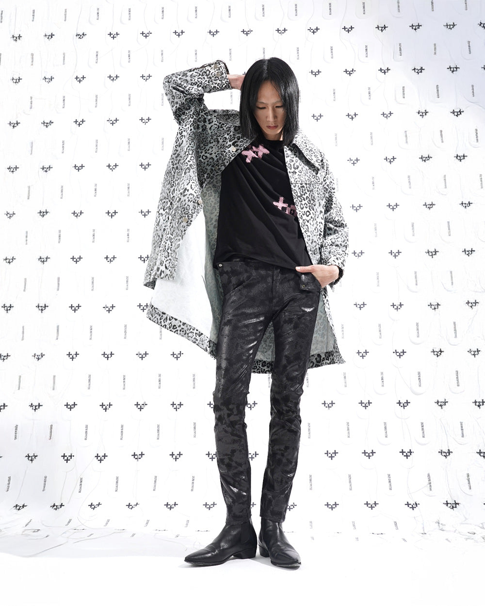 남성 삼각 포켓 스키니 팬츠