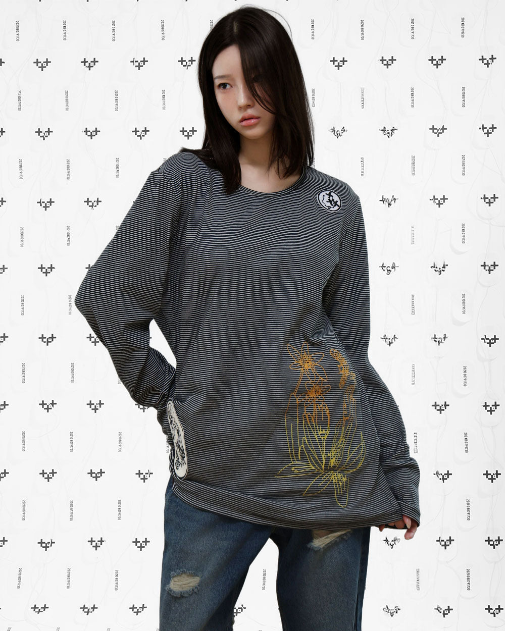 베이비 커트 롱 슬리브 티셔츠