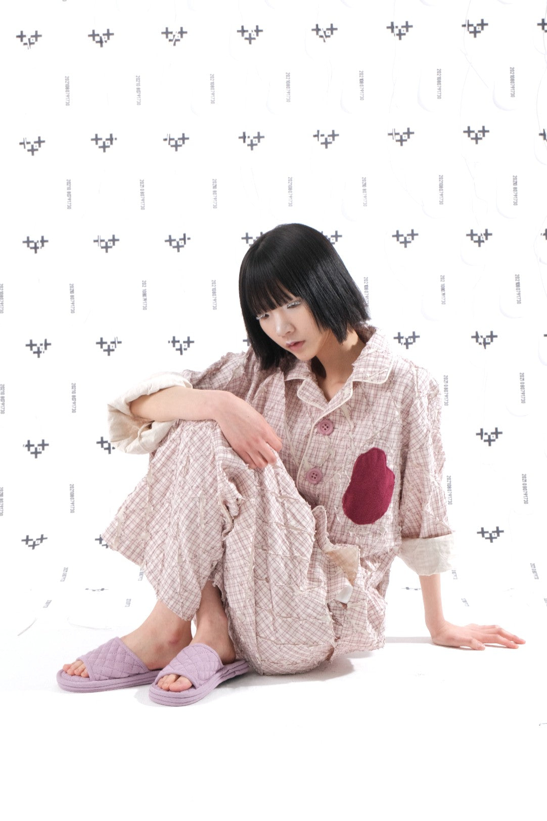 HEART SHAPED PAJAMA TOP 하트쉐잎드 파자마 탑