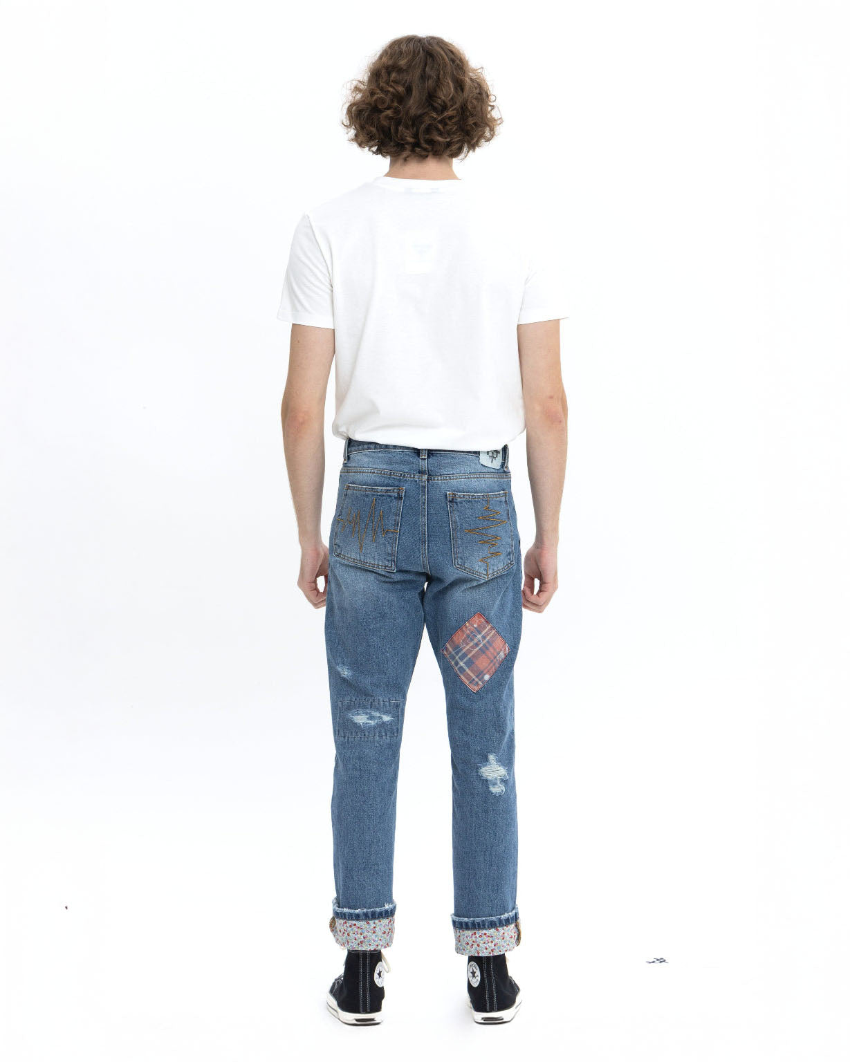 11 패치 데님 팬츠