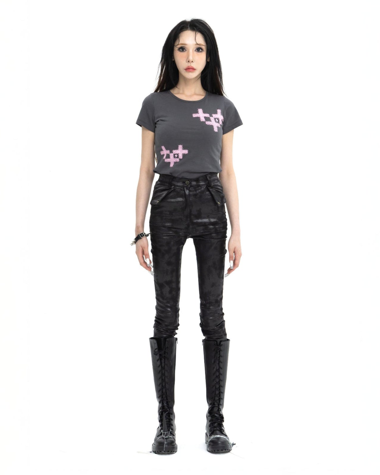 TRIANGLE POCKET SKINNY PANTS WOMEN 여성 삼각 포켓 스키니 팬츠