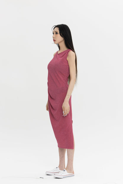 [LIMITED] PEARL DRAPE DRESSES WITH SHORT SLIT 짧은 절개 펄 드레이프 드레스