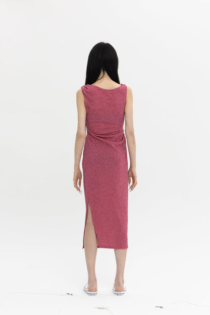 [LIMITED] PEARL DRAPE DRESSES WITH SHORT SLIT 짧은 절개 펄 드레이프 드레스