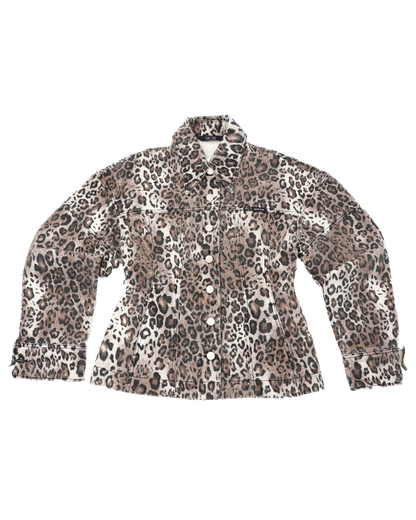 LEOPARD HOURGLASS DENIM JACKET 레오파드 아워글래스 자켓