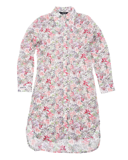 플라워 롱 쉬폰 셔츠