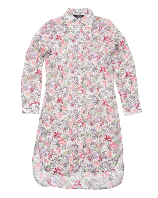 LONG FLOWER SHIRTS 롱 쉬폰 셔츠
