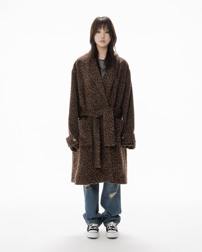 LEOPARD ROBE COAT