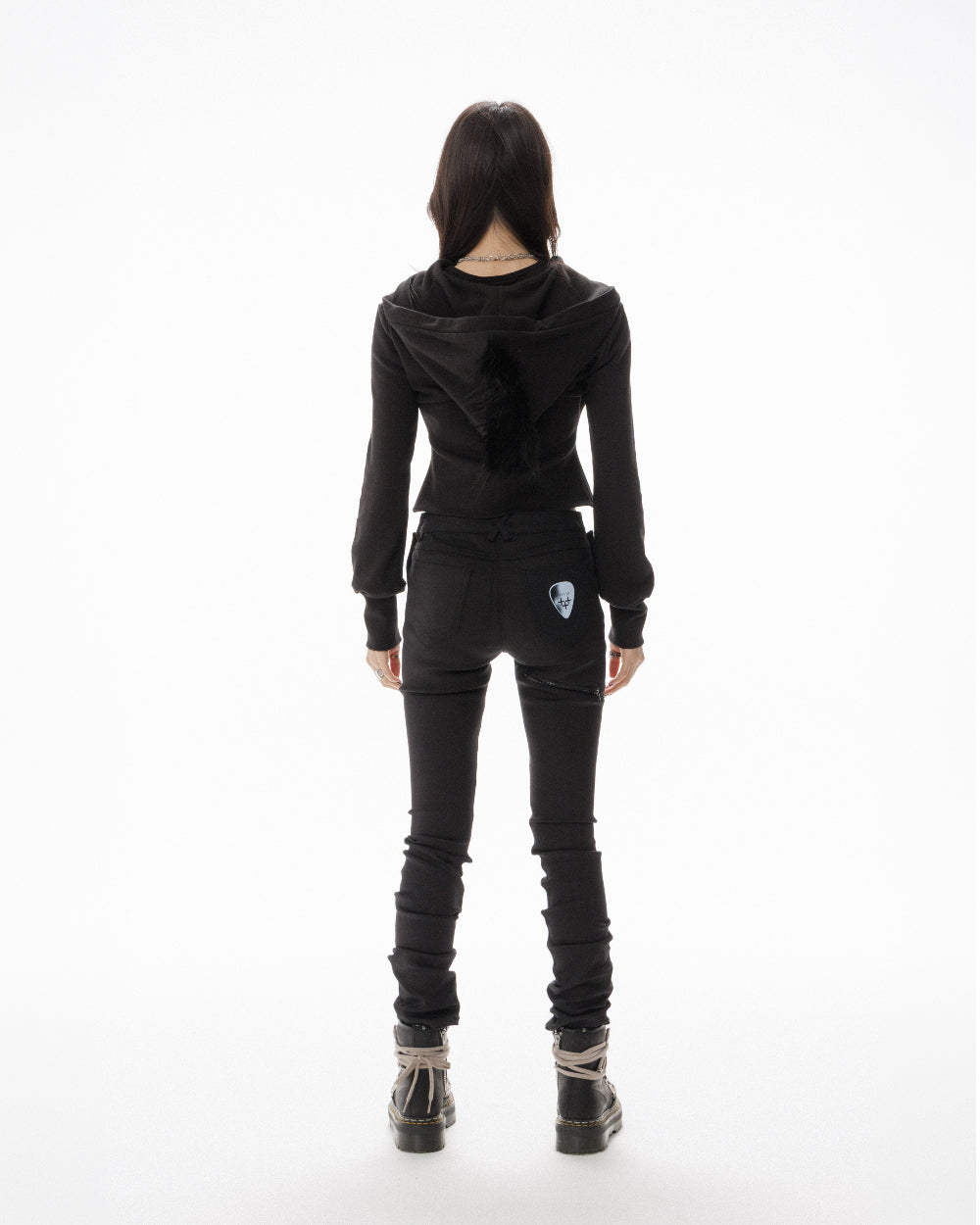 MOHAWK CROP ZIP UP HOODIE