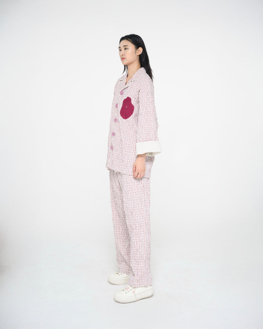 HEART SHAPED PAJAMA TOP 하트쉐잎드 파자마 탑