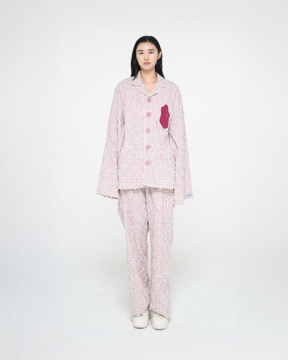 HEART SHAPED PAJAMA TOP 하트쉐잎드 파자마 탑