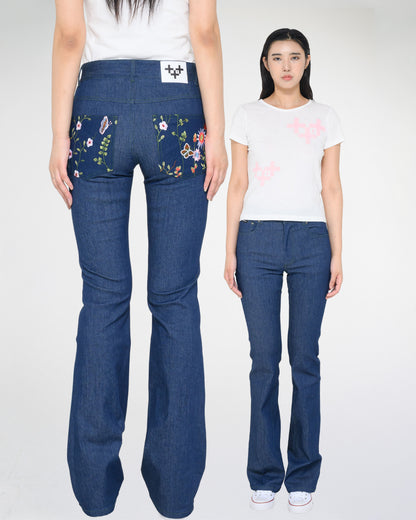 FLOWER BOOTSCUT PANTS