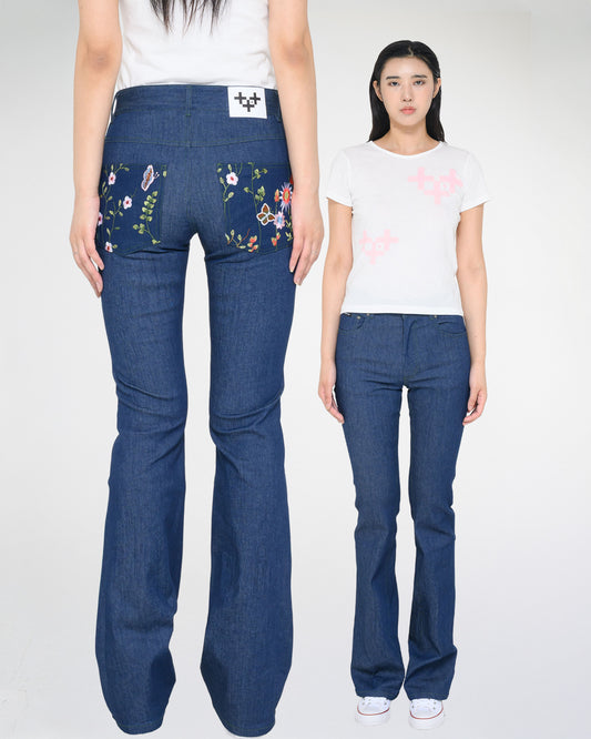 FLOWER BOOTSCUT PANTS