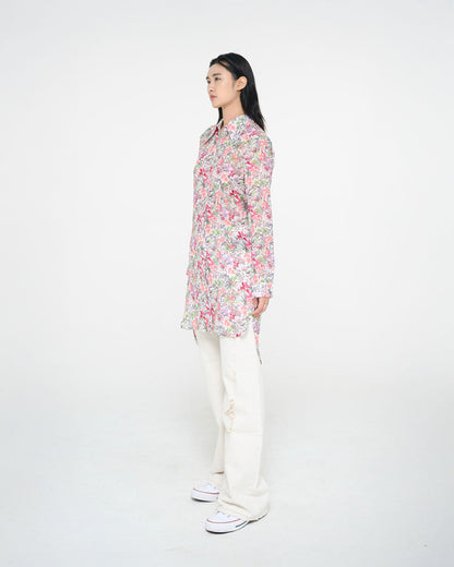 LONG FLOWER SHIRTS 롱 쉬폰 셔츠