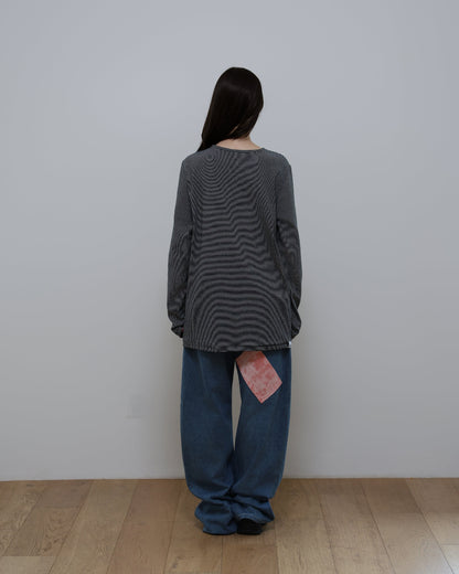 91730 EMBROIDERY LONG SLEEVE T-SHIRT 91730 자수 롱 슬리브 티셔츠