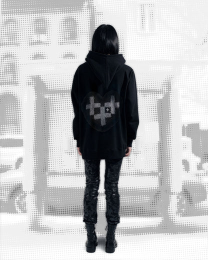 메쉬 하트 위자드 후디