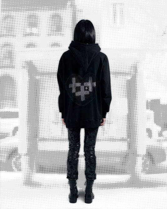 메쉬 하트 위자드 후디