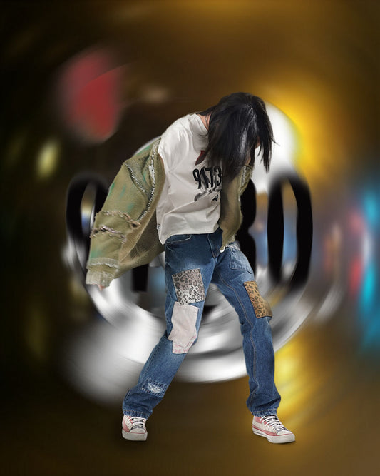 11 패치 데님 팬츠