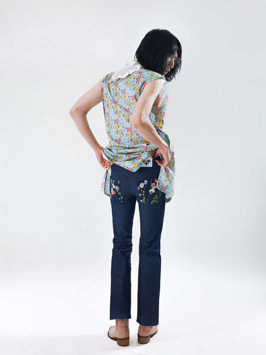 FLOWER BOOTSCUT PANTS