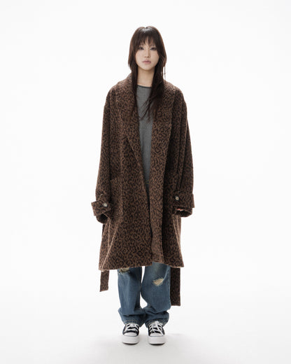 LEOPARD ROBE COAT