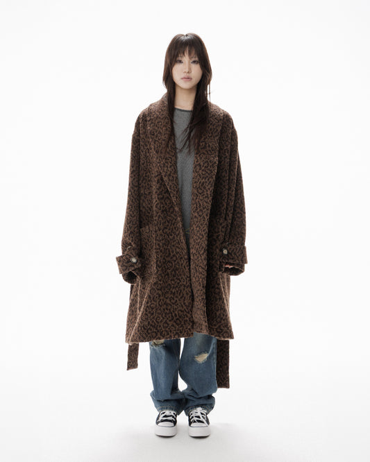 LEOPARD ROBE COAT