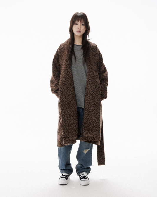 LEOPARD ROBE COAT