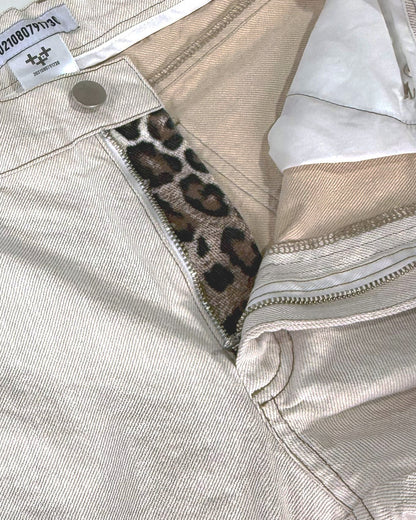 레오파드 부츠컷 팬츠