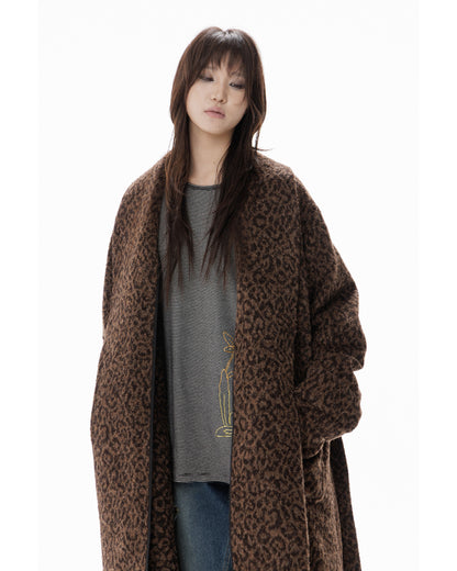 LEOPARD ROBE COAT