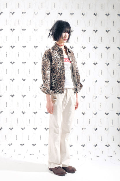LEOPARD HOURGLASS DENIM JACKET 레오파드 아워글래스 자켓
