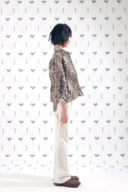 LEOPARD HOURGLASS DENIM JACKET 레오파드 아워글래스 자켓