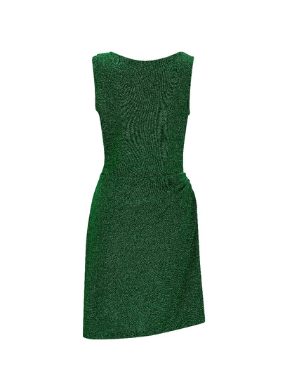 [LIMITED] PEARL DRAPE DRESS GREEN MINI 숏 펄 드레이프 드레스 미니 그린