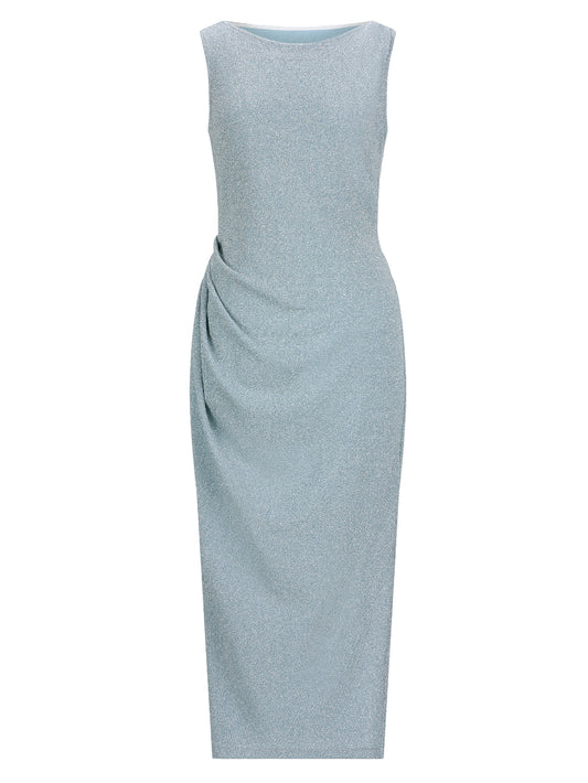 [LIMITED] LONG PEARL DRAPE DRESS SKY BLUE 롱 펄 드레이프 드레스