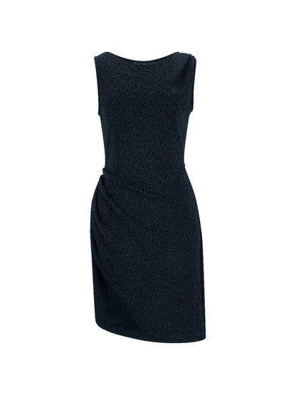 PEARL DRAPE DRESS MINI BLACK 펄 드레이프 드레스 미니 블랙