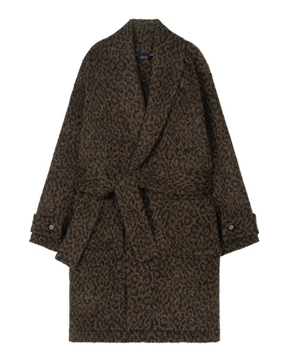 레오파드 로브 코트