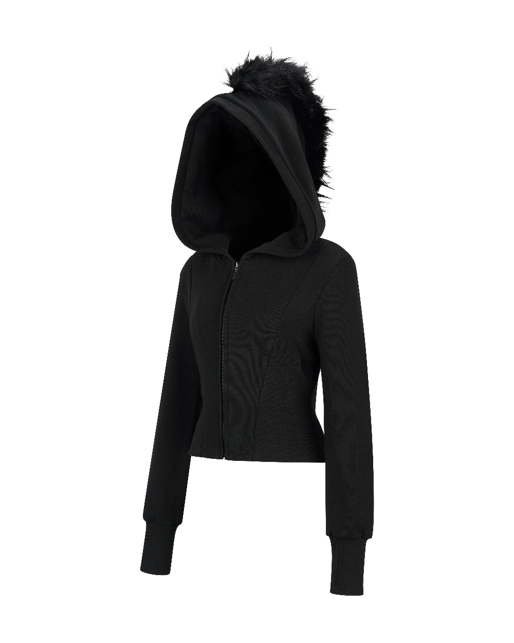 MOHAWK CROP ZIP UP HOODIE