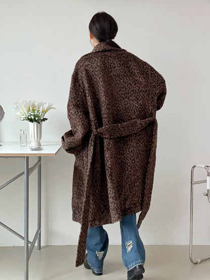 레오파드 로브 코트